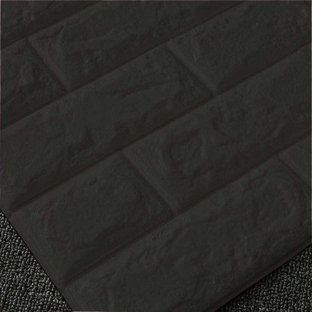 Pannello Spugna 3d Mattoni Colore Nero Adesivo Pareti Sfondo Casa Muri 70x70cm Stickers e Adesivi Trade Shop italia - Napoli, Commerciovirtuoso.it
