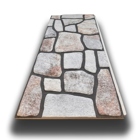 CAPPOTTO esterno - interno isolante in STYROFOAM 3D spess. 3,5cm (120x50cm) con resine e malta Pietra levigata