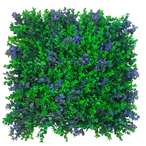 Pannelli Verde Verticale 50×50 cm Ultra-realistici e folti, per interno/esterno BOSSO E FOGLIE VIOLA - Eternal Parquet - Eternal Parquet
