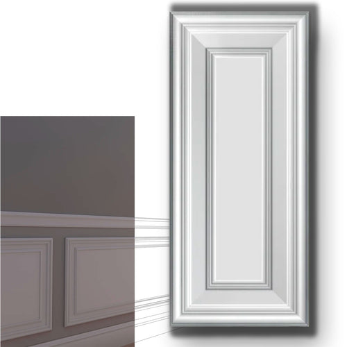 Pannello Bianco completo per boiserie 25x55x1,9cm con cornice in Duropolimero e riempimento in cartongesso - Eternal Parquet