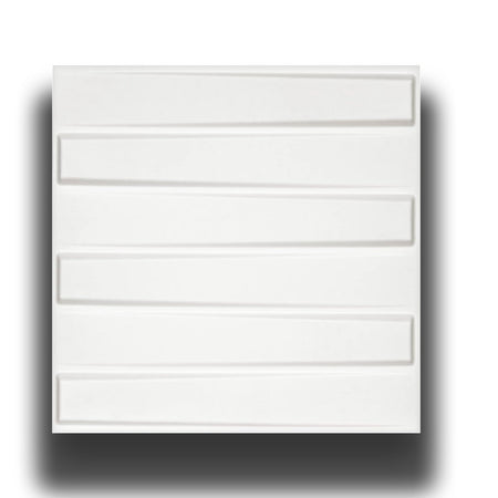 €1,99 Pannello in fibra naturale a parete 3D, rivestimento di lusso 3D 50X50cm BIANCO verniciabile LAMELLI - Eternal Parquet