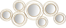 Pannello/Specchio-Gold-Round-Cm-124,5X4X53,5