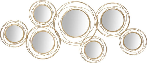 Pannello/Specchio-Gold-Round-Cm-124,5X4X53,5