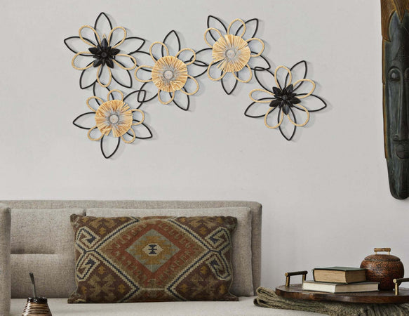Pannelo-In-Ferro-E-Raffia-Flow-Cm-60X4X35