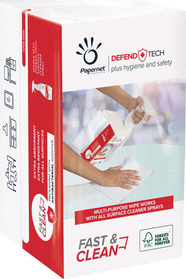 Panni Defend Tech - 2 veli - 21 6 x 33 25 cm - FastClean - Papernet - pacco 100 pezzi [multipack] 20 pezzi Commercio Industria e Scienza/Forniture sanitarie e igieniche/Prodotti di carta/Asciugamani di carta Eurocartuccia - Pavullo, Commerciovirtuoso.it