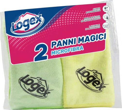 Panni Magici in microfibra - 38x38 cm - Logex Professional - conf. 2 pezzi Casa e cucina/Detergenti e prodotti per la pulizia/Strumenti di pulizia/Panni per pulizia Eurocartuccia - Pavullo, Commerciovirtuoso.it