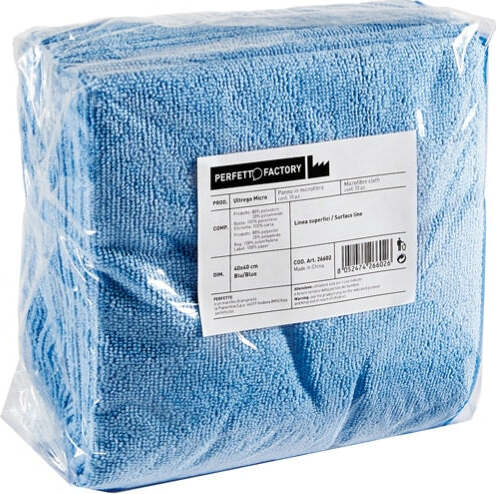 Panni microfibra Ultrega - 40 x 40 cm - azzurro - Perfetto - pack 10 pezzi Casa e cucina/Detergenti e prodotti per la pulizia/Strumenti di pulizia/Panni per pulizia Eurocartuccia - Pavullo, Commerciovirtuoso.it