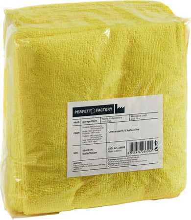 Panni microfibra Ultrega - 40 x 40 cm - giallo - Perfetto - pack 10 pezzi Casa e cucina/Detergenti e prodotti per la pulizia/Strumenti di pulizia/Panni per pulizia Eurocartuccia - Pavullo, Commerciovirtuoso.it