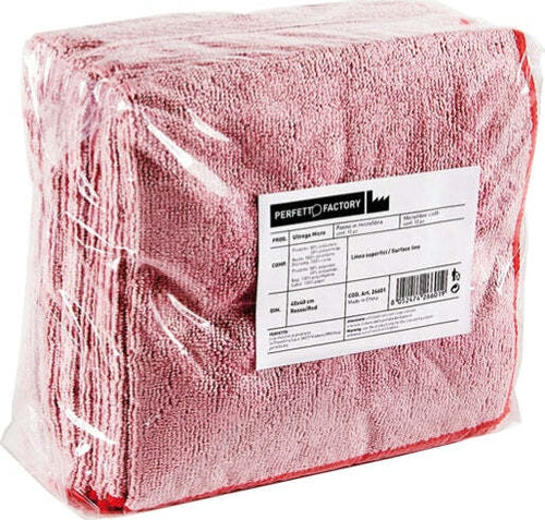 Panni microfibra Ultrega - 40 x 40 cm - rosso - Perfetto - pack 10 pezzi Casa e cucina/Detergenti e prodotti per la pulizia/Strumenti di pulizia/Panni per pulizia Eurocartuccia - Pavullo, Commerciovirtuoso.it