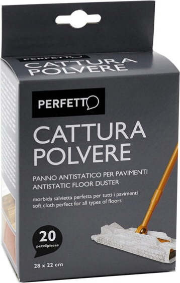 Panno catturapolvere - antistatico - 22x28 cm - bianco - Perfetto - conf. 20 pezzi Casa e cucina/Detergenti e prodotti per la pulizia/Strumenti di pulizia/Panni per pulizia Eurocartuccia - Pavullo, Commerciovirtuoso.it