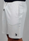 Pantaloncini-edri-bianco-con-logo-blu-scuro
