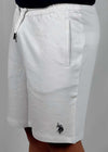 Pantaloncini-edri-bianco-con-logo-blu-scuro