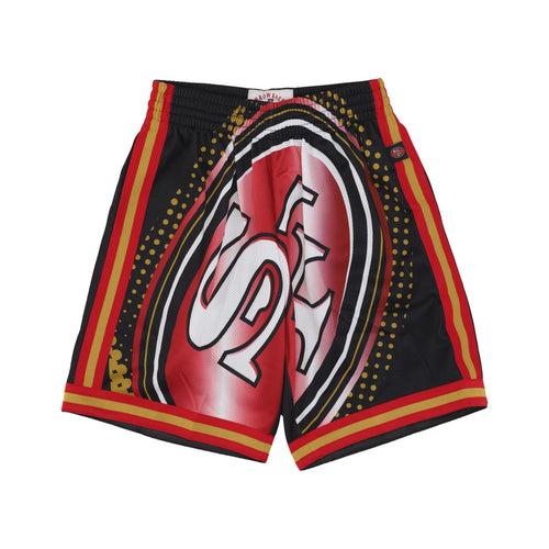 MITCHELL & NESS Pantaloncino Basket Uomo Nfl Big Face 7.0 Fashion Short Saf49e Black da uomo