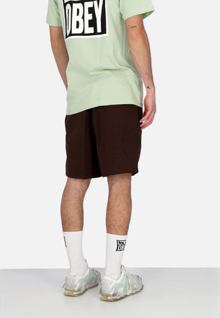 OBEY Pantaloncino Uomo Easy Eyes Nylon Short Java Brown da uomo