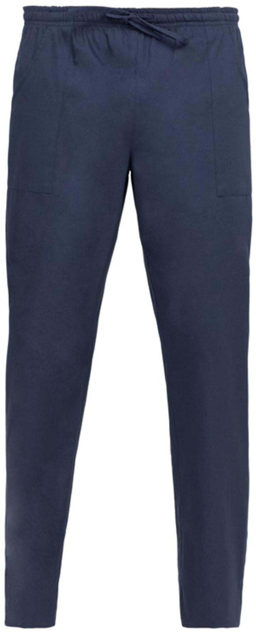 Pantalone Alan Blu Pantalone Unisex Infermiere Medicale cucina Puro Cotone