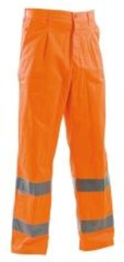 Pantalone Arancio Taglia XL con Bande Riflettenti Pantalone da Cantiere