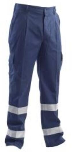 Pantalone Blu Taglia L con Bande Riflettenti