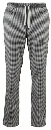 Pantalone Cuoco Siggi Quadretti Pied de Poule con Elastico Comodo Pantaloni Professionali per Cucina Candeggiabili