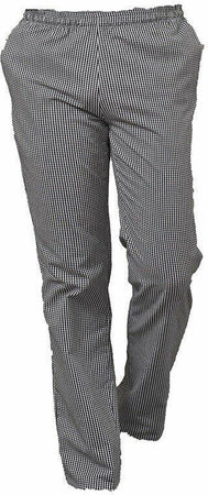 Pantalone Cuoco Siggi Quadretti Pied de Poule con Elastico Comodo Pantaloni Professionali per Cucina Candeggiabili