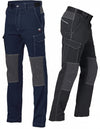 Pantalone Da Lavoro Uomo Siggi Montreal Multitasche Pantaloni Stretch Comodo Rinforzi Sulle Ginocchia Tasconi Pantalone Tecnico Rinforzato