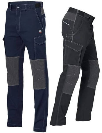Pantalone Da Lavoro Uomo Siggi Montreal Multitasche Pantaloni Stretch Comodo Rinforzi Sulle Ginocchia Tasconi Pantalone Tecnico Rinforzato