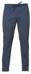 Pantalone Enrico Gessato Blu Pantalone Cuoco Rigato