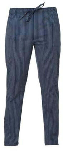 Pantalone Enrico Gessato Blu Pantalone Cuoco Rigato