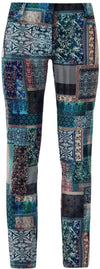 Pantalone Layla Fantasia Etnica Pantalone Donna Elasticizzato Cameriera Bar Estetista