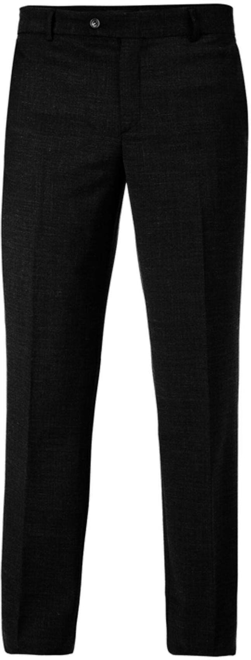 Pantalone Mauro Nero Pantalone Uomo Completo Misto Lana Elasticizzato