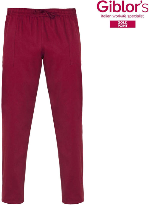 Pantalone Rodi Bordeaux Tessuto Satin Uomo Medico Farmacista Dentista Infermiere