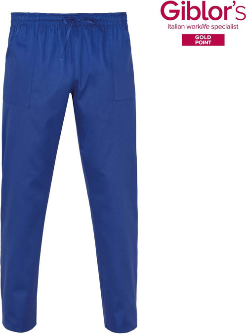 Pantalone Rodi Royal Bluette Tessuto Satin Uomo Medico Farmacista Dentista Infermiere