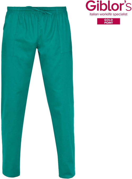 Pantalone Rodi Verde Tessuto Satin Uomo Medico Farmacista Dentista Infermiere