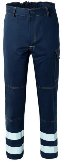 Pantalone SerioPlus+ Blu con Strisce Rifrangenti pantalone da Lavoro con Bande Riflettenti