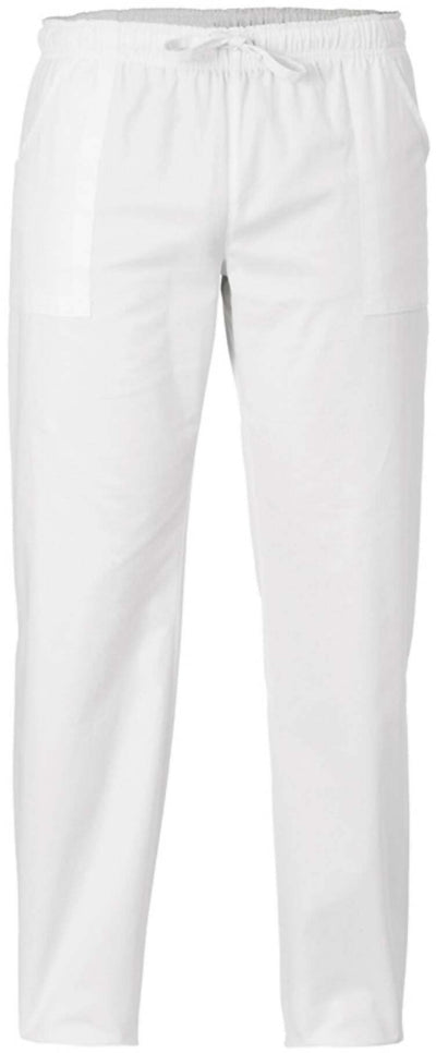 Pantalone Unisex Da Lavoro Pantalone in Cotone Bianco Medico Infermiere Farmacia Cucina Giblor's 123 Gamba Lunga Vita Elastica Dresswork