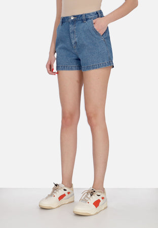 OBEY Pantalone Corto Donna W Dania Short Light Indigo da donna