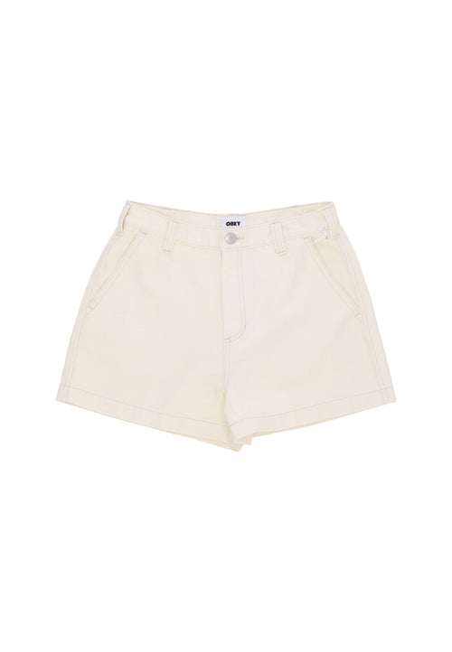 OBEY Pantalone Corto Donna W Dania Short Unbleached da donna