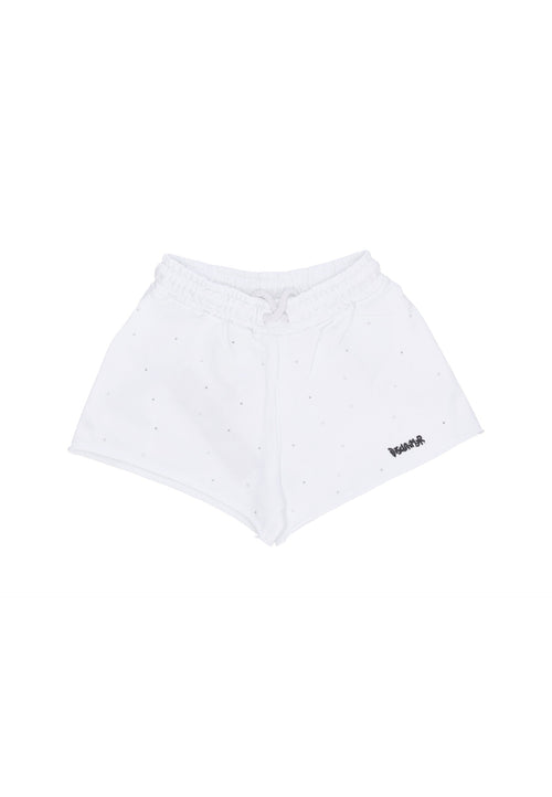 DISCLAIMER Pantalone Corto Donna W Mini Logo Short White da donna