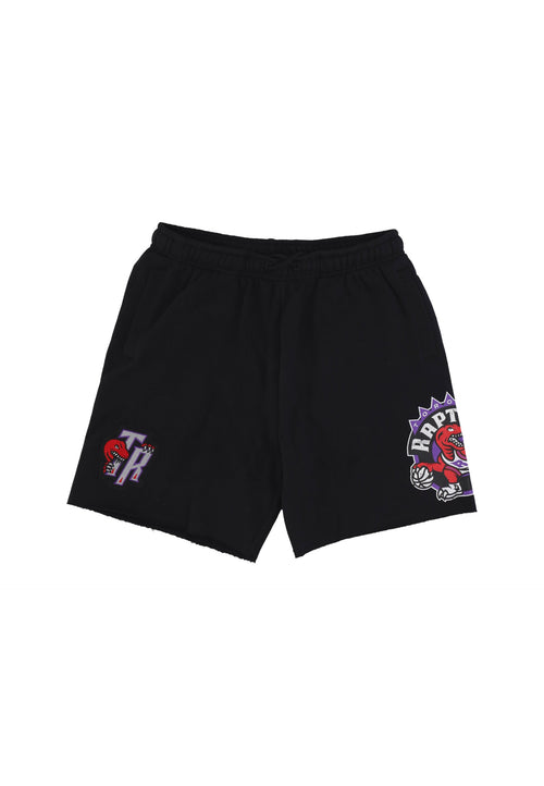 MITCHELL & NESS Pantalone Corto Tuta Felpato Uomo Nba Postgame Vintage Logo Fleece Short Torrap Black da uomo