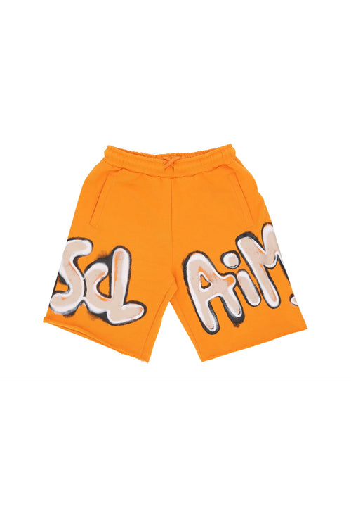 DISCLAIMER Pantalone Corto Tuta Uomo Big Logo Short Orange/st. Safari da uomo