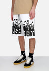 MUSHROOM Pantalone Corto Tuta Uomo Flame Bermuda White da uomo