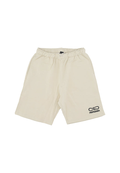 PROPAGANDA Pantalone Corto Tuta Uomo Logo Embroidery Sweatshort Gravel da uomo