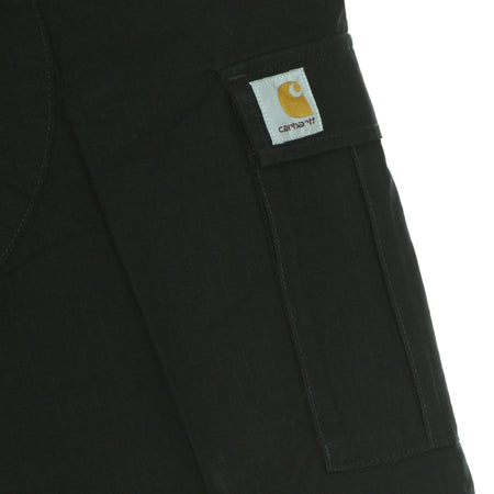 CARHARTT WIP Pantalone Corto Uomo Aviation Short Black Rinsed da uomo
