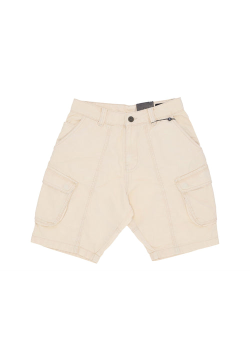 ALPHA INDUSTRIES Pantalone Corto Uomo Canvas Acid Shorts Vintage White da uomo