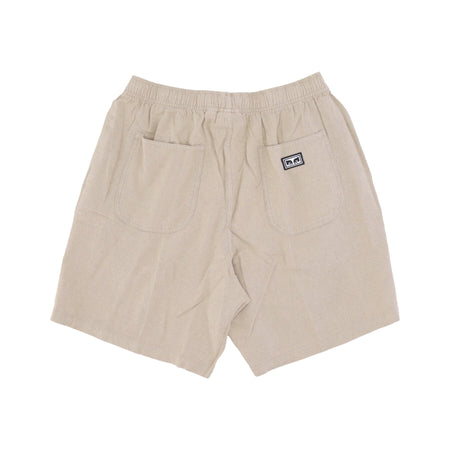OBEY Pantalone Corto Uomo Easy Linen Short Oatmeal da uomo