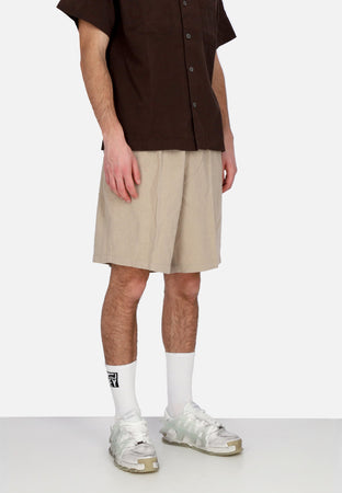 OBEY Pantalone Corto Uomo Easy Linen Short Oatmeal da uomo