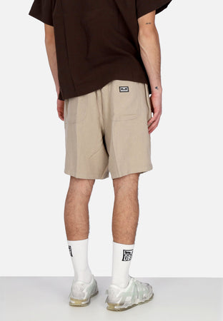 OBEY Pantalone Corto Uomo Easy Linen Short Oatmeal da uomo