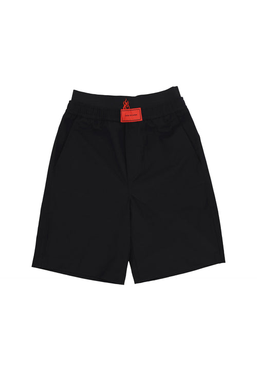 VISION OF SUPER Pantalone Corto Uomo Embroidered Flames Shorts Black da uomo