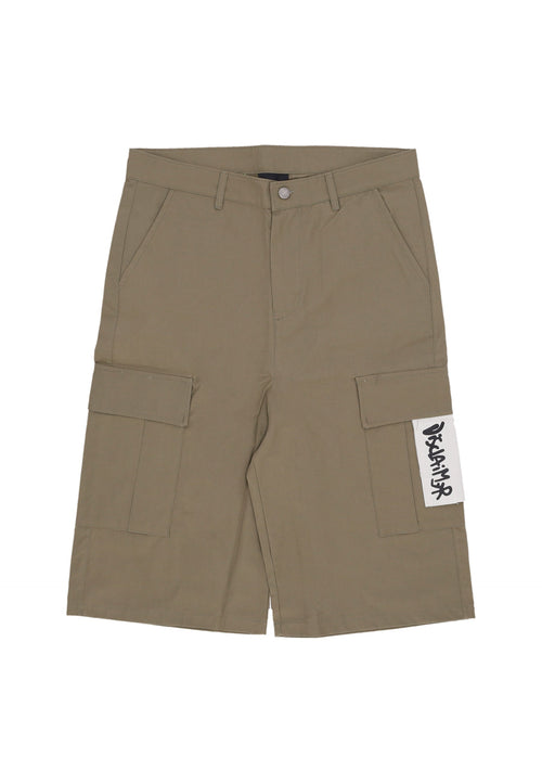 DISCLAIMER Pantalone Corto Uomo Logo Short Sage Green da uomo