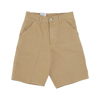 CARHARTT WIP Pantalone Corto Uomo Single Knee Short Bourbon Garment Dyed da uomo