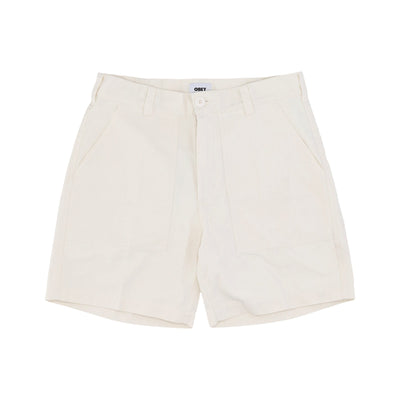 OBEY Pantalone Corto Uomo Utility Short Unbleached da uomo